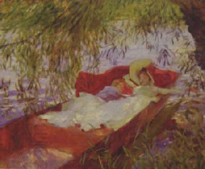 John Singer Sargent Two Women Asleep in a Punt under the Willows China oil painting art